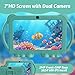 HOTTABLET Kids Tablet 7 inch Android 12, 4GB RAM 32GB ROM, 512GB Expandsion, with Parental Control, WiFi, Bluetooth, Dual Camera with Silicone Case, 1PCS(Green)