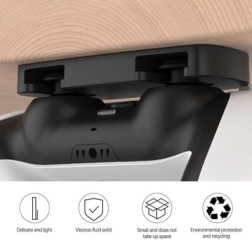 Miniatura 2 de CKXIN Soporte de mesa para controlador PS5 PS4 Playstation 5 Playstation 4 soporte para controlador de montaje debajo del escritorio organizador de
