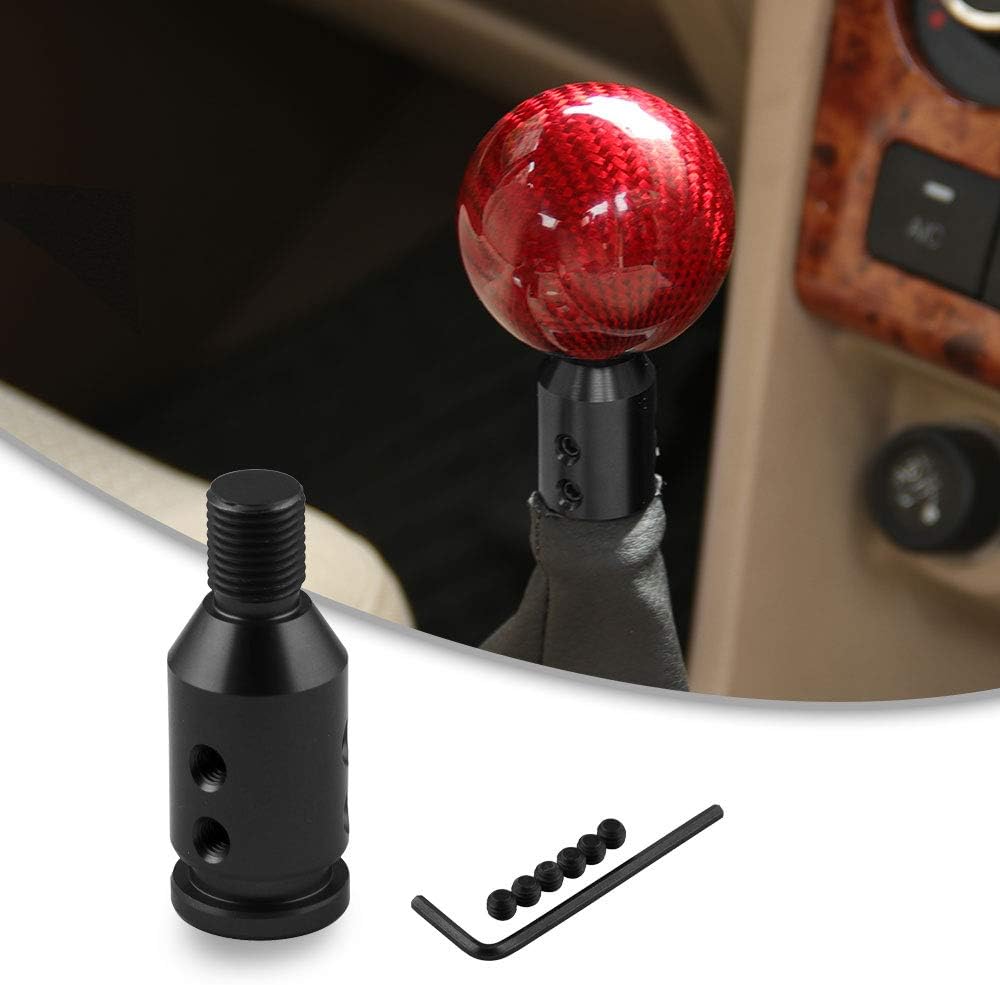 RYANSTAR Shift knob Shifter Adapter Universal for Non Threaded Shifters M12×1.25, for BMW/VW Black