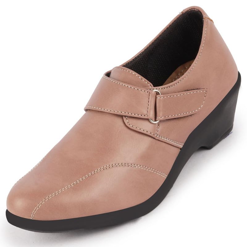 Image of FAUSTO Women's Outdoor Fashion Hook and Loop Platform Heel Wedges
