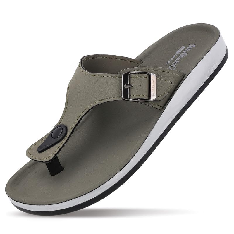 Image of WALKAROO Women'S Textured T-Strap Sandals|Soft Cushioned Footbed, Lightweight Platform PU Sole, Anti-Skid Outsole|Casual Flats,Stylish,Fashion,Travel & comfortable Sandals|WE2349