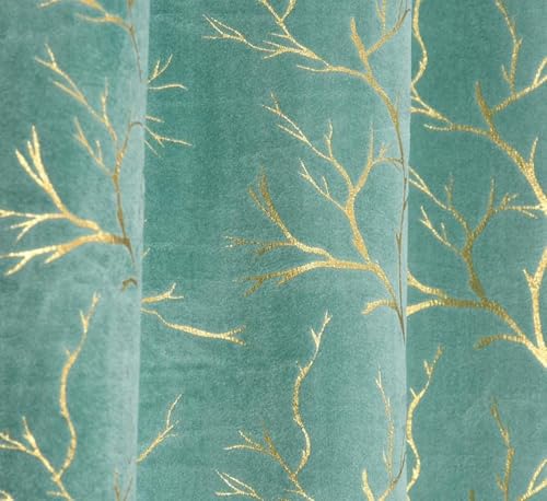 Image of Window Curtains 5 Feet Long for Living Room - Window Curtains Set of 1 Pcs Panel, Velvet Blackout & Stylish Parda for Home Decor & Office Ice Colour
