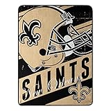 Northwest The Company NFL New Orleans Saints Deep Slant Super Plush Raschel Throw Blanket, 46' x 60' , Team Colors