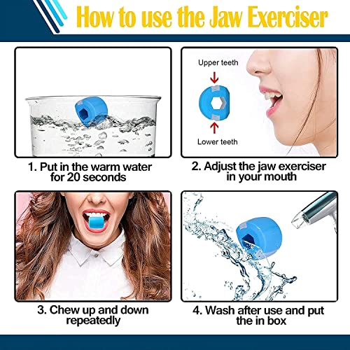 Image of Pack Of 3 Jawline Exerciser Jawline Shaper - Premium Jaw Exerciser Tool for Double Chin Reduction & Facial Muscle Toning - Food-Grade Silicone - Jawline Training & Mewing Exercise - Suitable for Men & Women (BLACK, FREE)