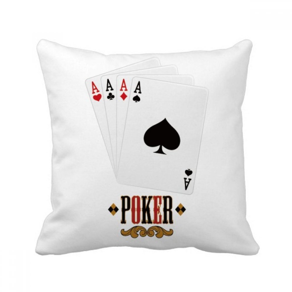 Coussin jeux d'argent avec motif couronne chic et puces de casino carré 40x40 cm
