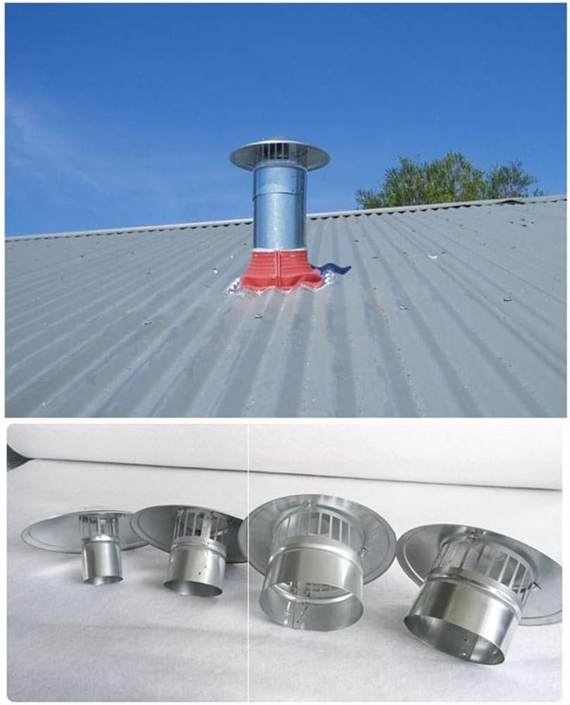 Cappellino per camino, protezione per uccelli, in acciaio inox, copertura per canna fumaria, cappellino da pioggia e neve