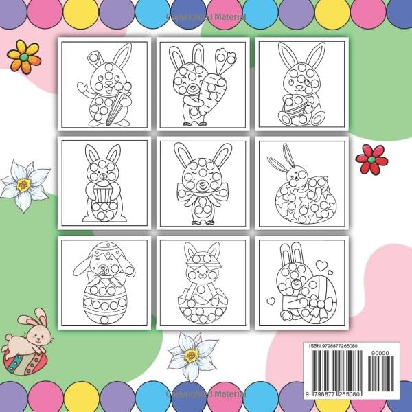 Vista 2 de Easter Basket Stuffers Dot Art Activity Book For Toddler Easy Easter Paint Dauber Coloring Book Toddlers And Preschool Kids Ages 2+. Easter Gift