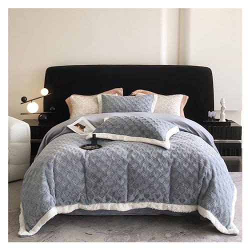 Housse de couette flanelle de lait 4 pièces pour grand lit double de 180cm - 2