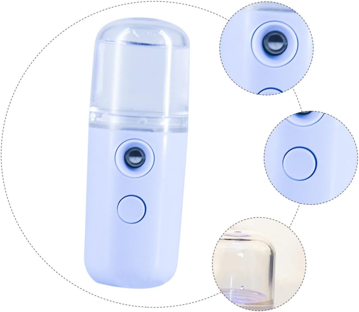 Portable Nano Face Mist Sprayer USB Rechargeable Hydrating Facial Steamer for Women Compact Personal Humidifier with Material Lightweight for Daily Skin Care and Bright Complexion