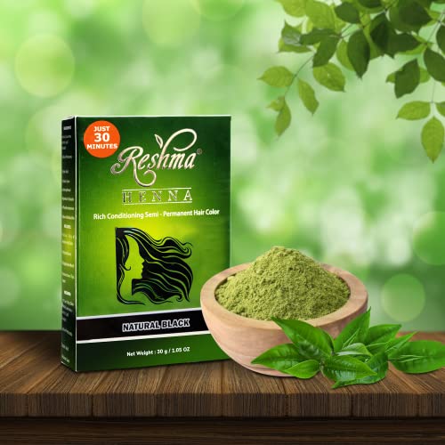 Reshma Beauty 30 Minute Henna Hair Color Infused With Goodness Of Herbs (Natural Black, Pack Of 1), 1.05 Ounce #TOP1