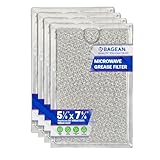Microwave Filter Replacement 7.64” x 5.12” for GE WB06X10309 WB06X10359 Microwave Grease Filter - Also Fit’s LG Kenmore and More - Filters Kitchen Oven Air Entering Over the Range Vent Fan (4-Pack)