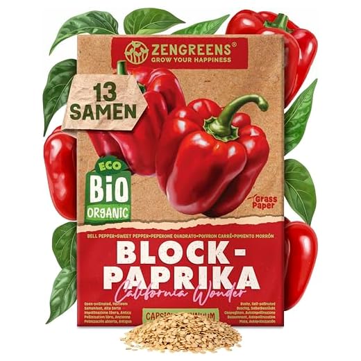 ZenGreens® - Bio Paprika Samen - Paprikasamen - Gemüsesamen für den einfachen Anbau im Garten, Balkon oder Hochbeet - Gemüse Saatgut - Spanischer Pfeffer - California Wonder