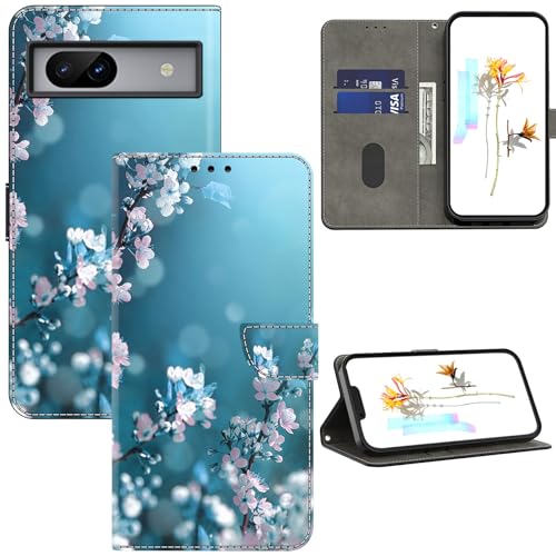 Protection Pixel 9A ALILANG en similicuir PU de style fleur de prunier