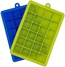 CIPLA PLAST Ice Cube Trays, 2 Pack Large Silicone Molds, Easy-Release 24-Ice Each Tray Makes 48 Cubes, Stackable, Flexible