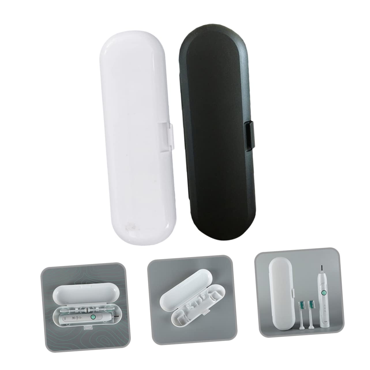 2 Series Estuche De Viaje para Cepillos De Dientes Soporte Portátil para Cepillos De Dientes Estuche para os De es Eléctricos De Viaje para 4 Piezas*2