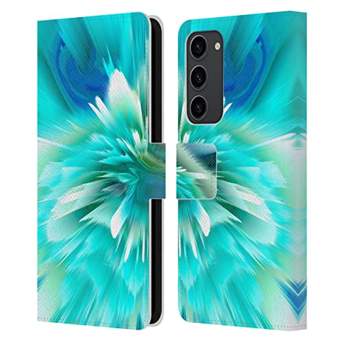 Carcasa de cuero Samsung S23+ 5G tipo libro con diseño floral Glitch 2 de Haroulita