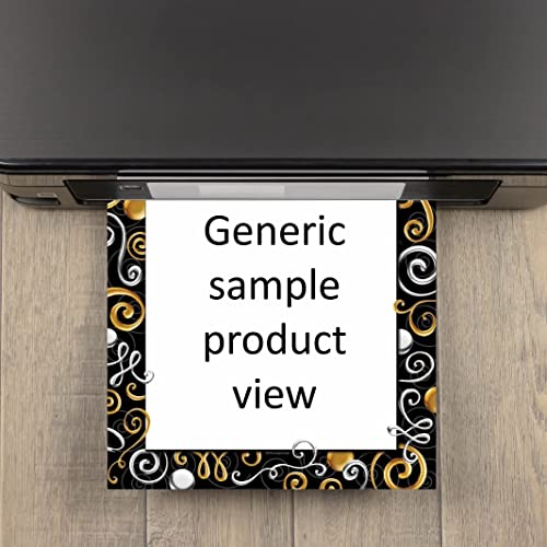 Gold & Silver Swirls Letterhead Laser & Inkjet Printer Paper, 100 Pack #TOP4