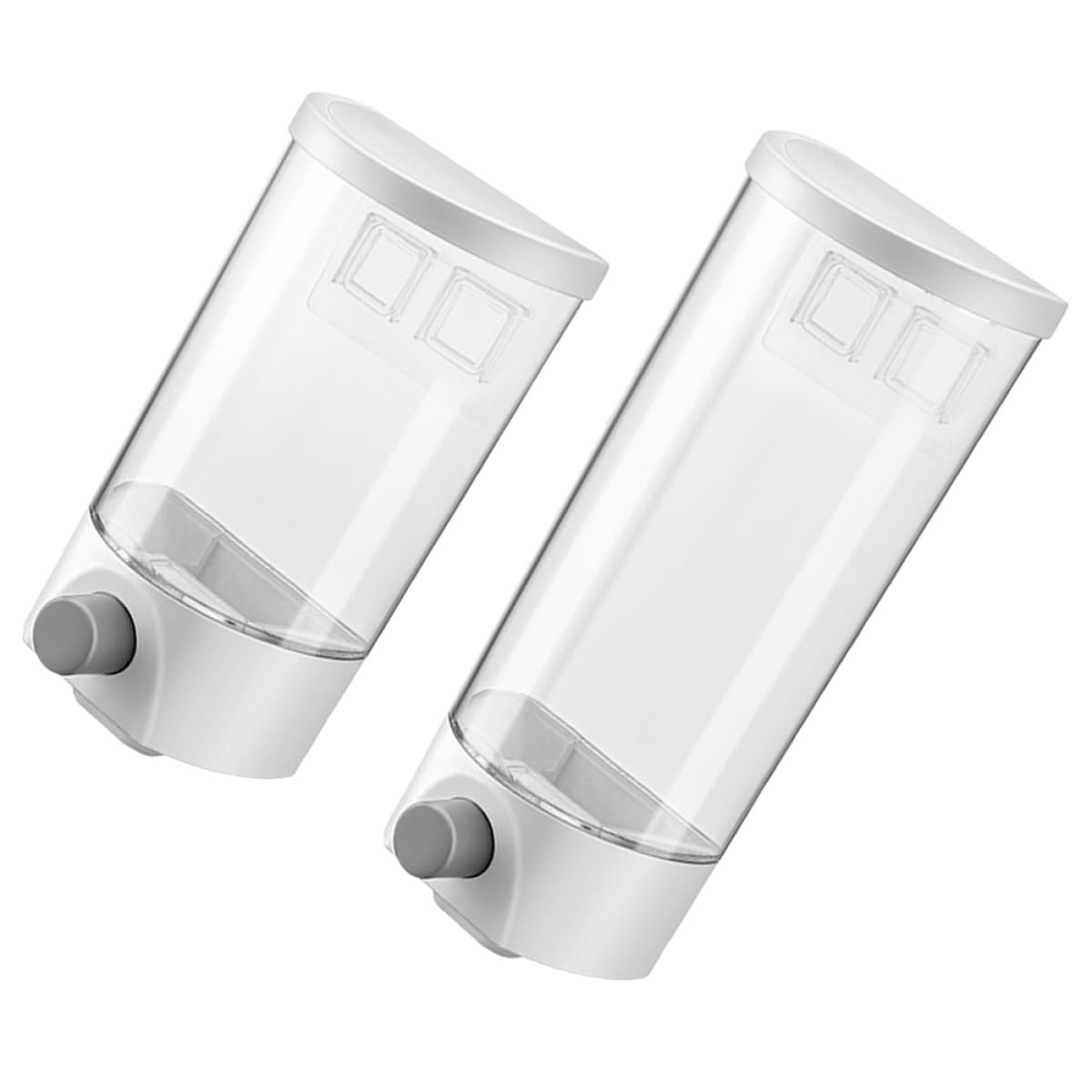 VANZACK Juego de 2 Contenedores de Almacenamiento Abs Tapa Hermética de 1.5l y 1l para Organizar Granos y Despensa en Cocina