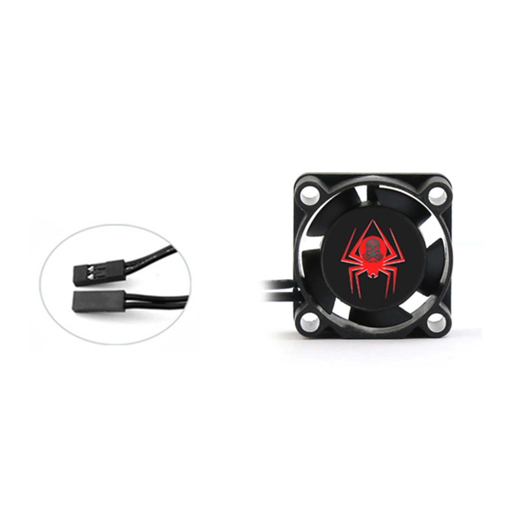 Dantenron RC Motor Cooling Fan 25mm 30mm 35mm 40mm 45mm 50mm High Speed Heatsink 28000RPM ESC Fans 6V-8.5V for 1/10 1/8 1/12 Truck Off Road Crawler Car 540 550 Brushless OR Brushed Motors (25mm)