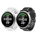 for Polar Ignite Band, Lamshaw Silicone Replacement Wristbands Sport Strap with Metal Buckle for Polar Ignite Fitness Watch (2 Pack-b)