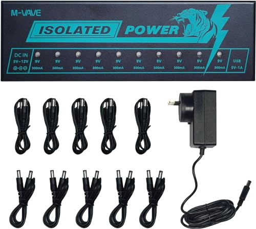efeito de guitarra pedal fonte 10 isolado dc saída 9v 300ma guitarra pedal placa acessórios guitarra
