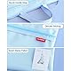 A4 Dokumententasche Zip Beutel, 2 Stück Tragetasche Nylon Mesh Beutel Wasserdichte Doppel-Reißverschluss Klein Etiketten Schüler Büro Liefert Reisetasche (Blau Grün)
