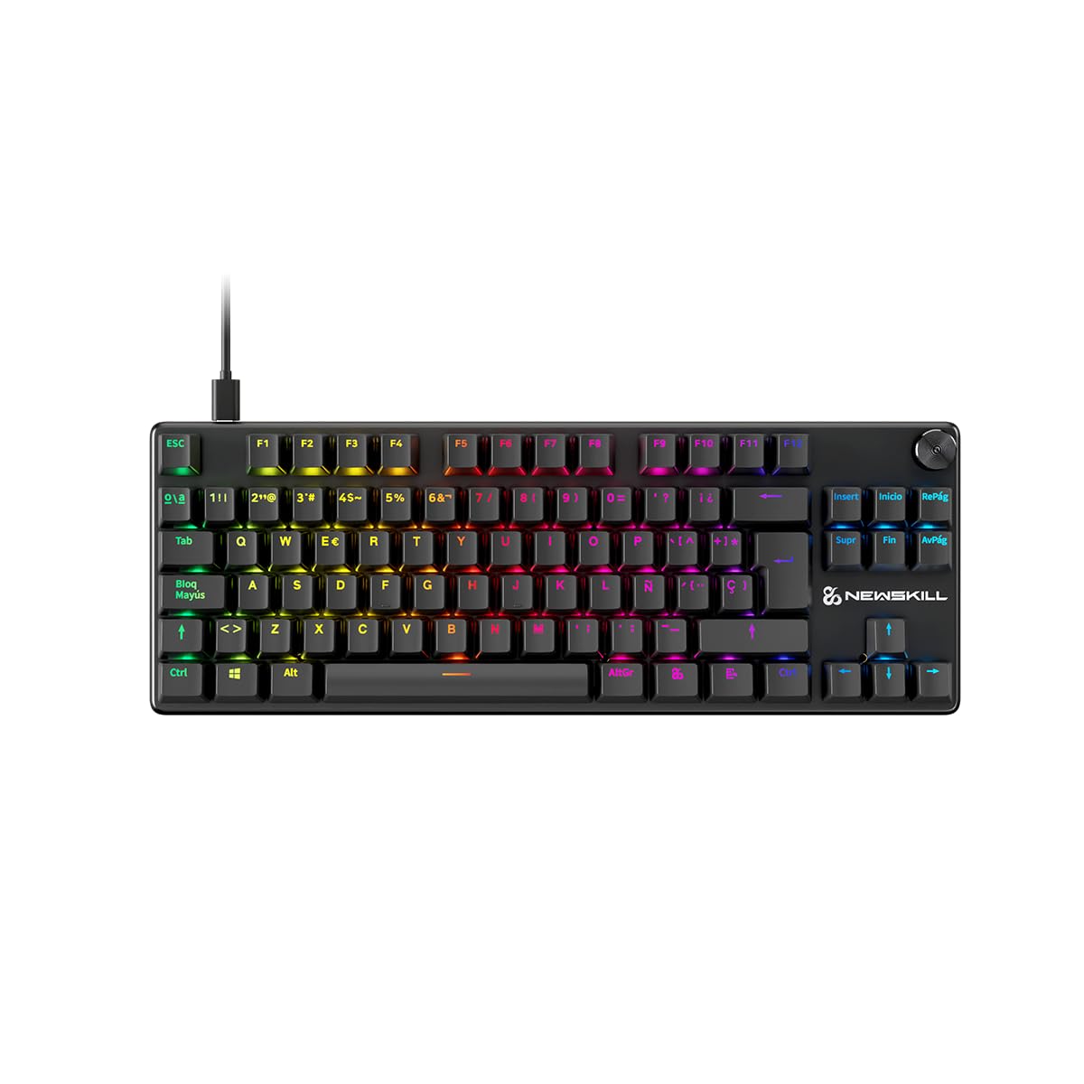 Newskill Serike V2 TKL Mechanical Gaming Keyboard RGB Tenkeyless Outemu Red Hotswap Compact Black