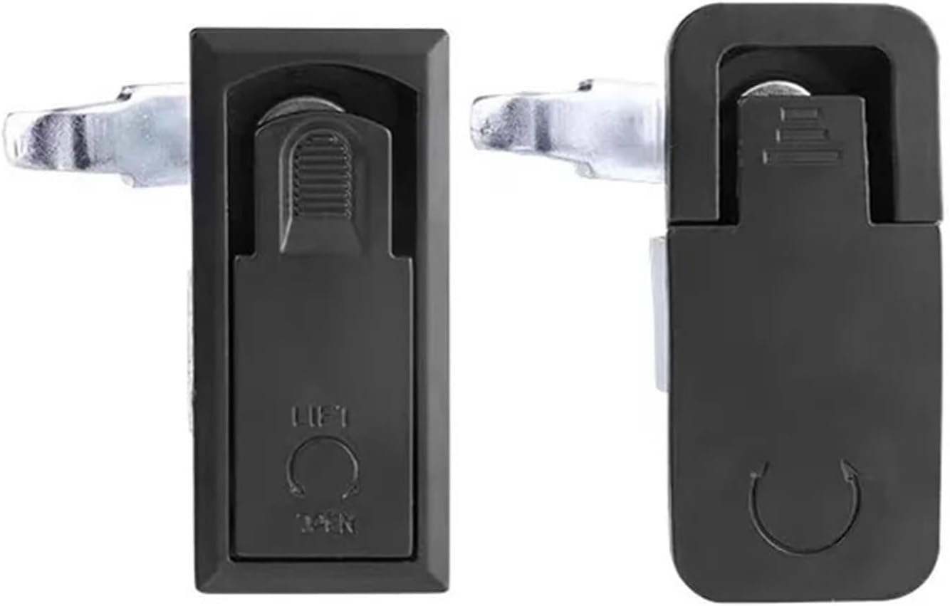 2pcs Zinc Alloy MS726 Cabinet Door Push Button Industrial Distribution Box Plane Lock Flat Cabinet Locks(2pcs-Zinc-726-1)