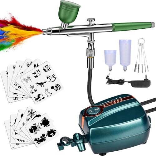 Pistola Aerógrafo Manual Repostería - 4 Contenedores, Para Pintar Tartas, Color Púrpura