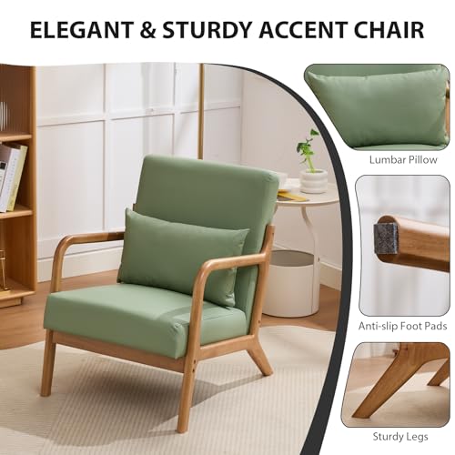 Sillón Plegable Faux Leather Verde Menta miniatura 3
