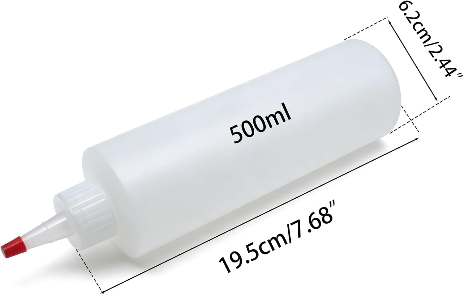 4 Pcs Condiment Squeeze Bottles 500ML / 16.9OZ Sauce Bottles Squeeze with Red Tip Cap for Sauces Oils Arts Crafts