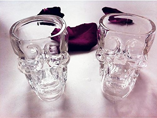 Tvoip 2Pcs Kitchen & Dining Entertaining Glassware Drinkware Old Fashioned Glasses Skull Cup For Serving Scotch Whiskey Mixed Drinks (2) #TOP2