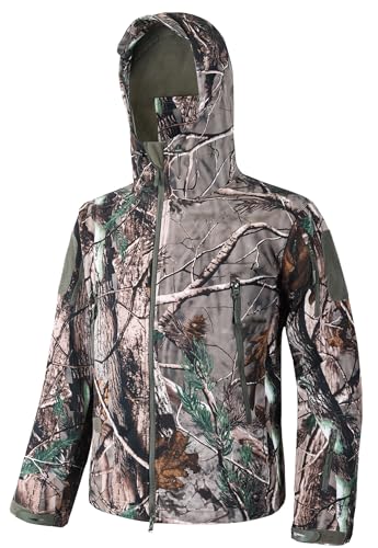 Image of Men's Softshell Jacket Fleece Windproof Waterproof Thermal Tactical Coat Outdoor Jacket Hiking Camping