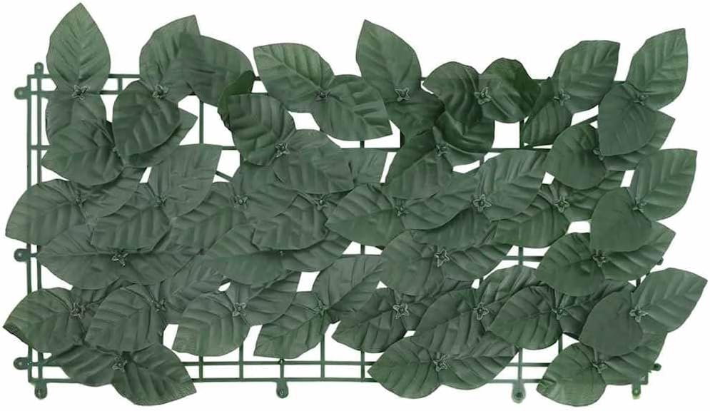Dark Green Polyethylene Fabric Balcony Screen 157.5 x 29.5 in, 4-Piece Privacy Fence with Durable Weather-Resistant Construction for Outdoor Patio and Garden Decoration, Easy