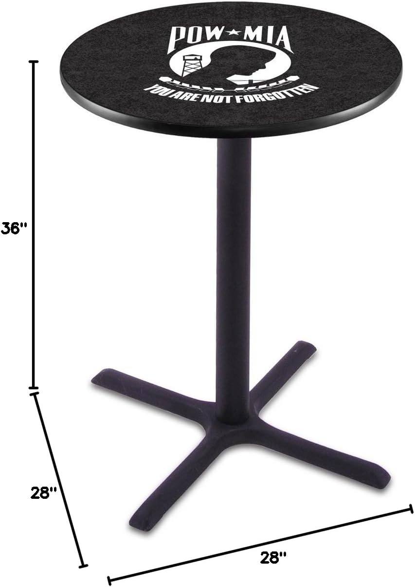 Holland Bar Stool L211-36" Black Wrinkle POW/MIA Pub Table Co.