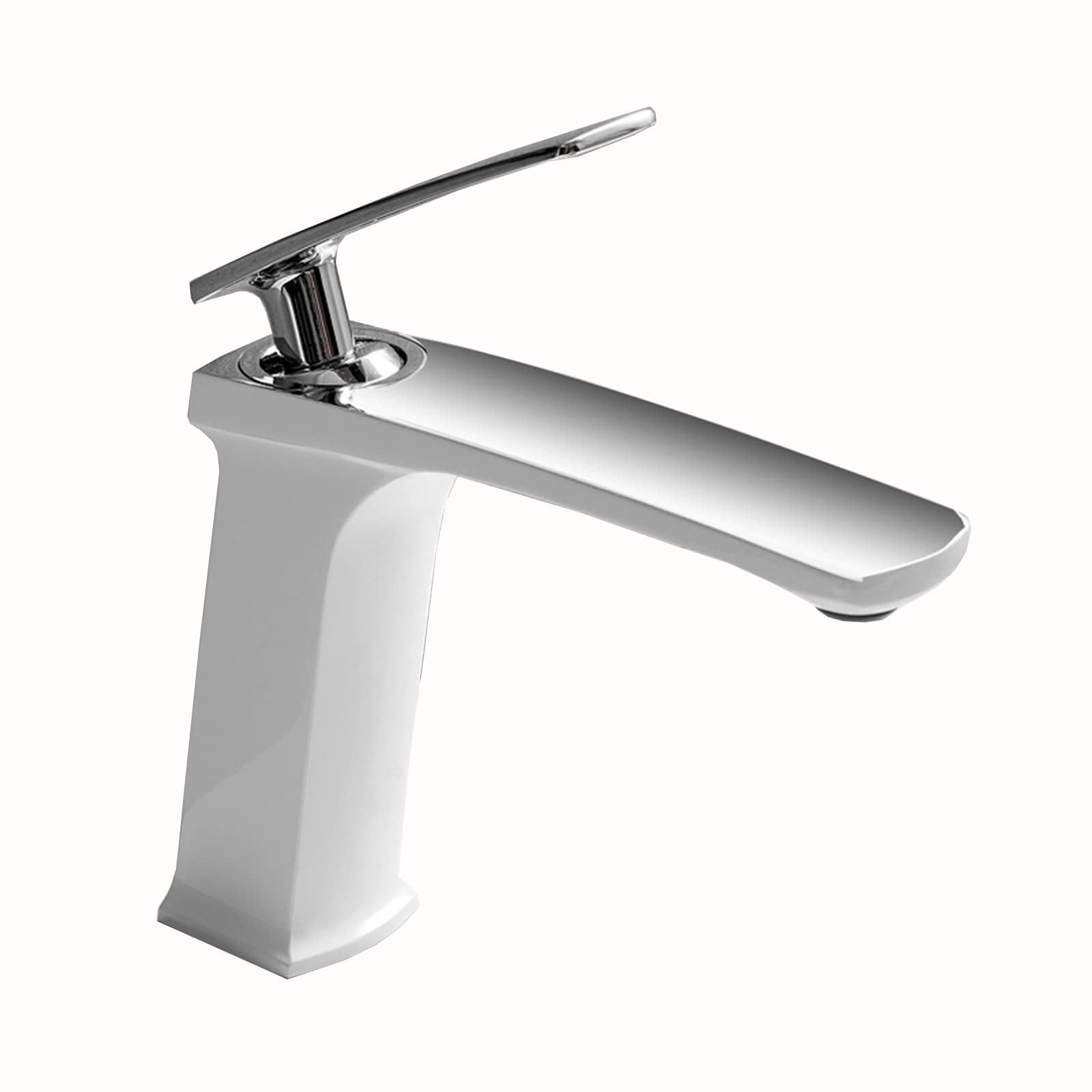 Robinet de lavabo de salle de bain en laiton mitigeur monotrou pour vasque design