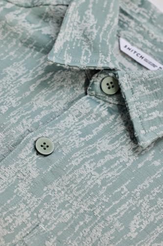 Image of SNITCH Men Casual Shirt | Slim Fit Full Sleeve Mandarin Collar Stripes Design | Premium Viscose Blend & Breathable Fabric for Everyday & Semi-Formal Wear
