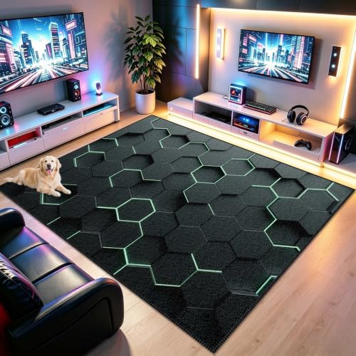 Alfombra de juegos 3D grande Voxirum infantil lavable de 120 x 130cm para dormitorio 2