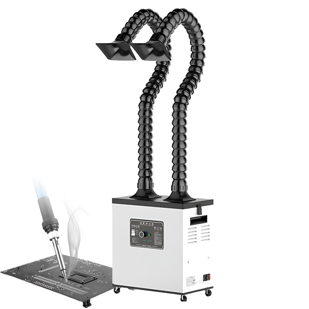 Portable Mobile Fume Extractor, 240W Soldering Fume Extractor, Soldering Smoke Absorber Remover Fume Extractions Purifier, Remove Welding Smoke and Grinding Dust, for Soldering Welding Repairing A