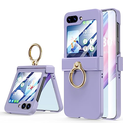 Coque Galaxy Z Flip 5 antichoc violette protection écran arrière