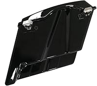Vista 3 de ZXMOTO Vivid Black 4" 2-into-1 Left Side No Cutout Extended Stretched Saddlebags with Lids Fits For 1993-2013 HD Touring Models, Road King, Road