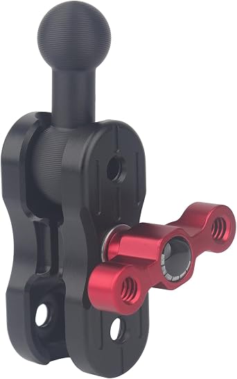 Aluminum 20mm Double Socket Arm 2.36" with 17mm Ball Compatible with Bulletpiont Mounting Solutions, 20mm Socket Female to 17mm Ball Male Adapter