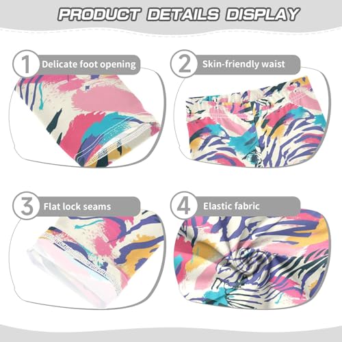 KLL Tigers Animal Animal Print Little Girls Leggings Soft High Waisted Dance Pants Exercise3