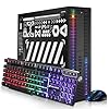 HP Computadora de escritorio para juegos RGB, Intel Quad Core I5-6500 hasta 3.6GHz, GeForce GTX 750 Ti 4G, 16GB DDR4, 512G SSD, teclado y mouse RGB, WiFi y Bluetooth a 600M, Win 10 Pro (renovado)