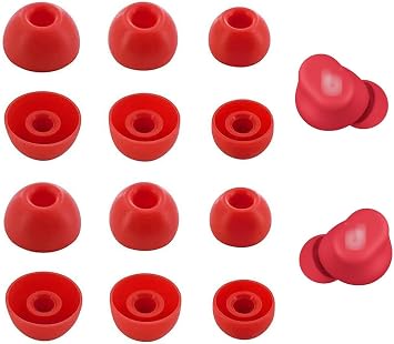 Ear Tips Compatible with Beats Solo Buds Earbuds, S/M/L Sizes 6 Pairs Soft Silicone Replacement Tips Eartips Earbuds Covers Compatible with Beats Solo Buds 6 Pairs Transparent Red