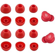 Ear Tips Compatible with Beats Solo Buds Earbuds, S/M/L Sizes 6 Pairs Soft Silicone Replacement Tips Eartips Earbuds Covers Compatible with Beats Solo Buds 6 Pairs Transparent Red