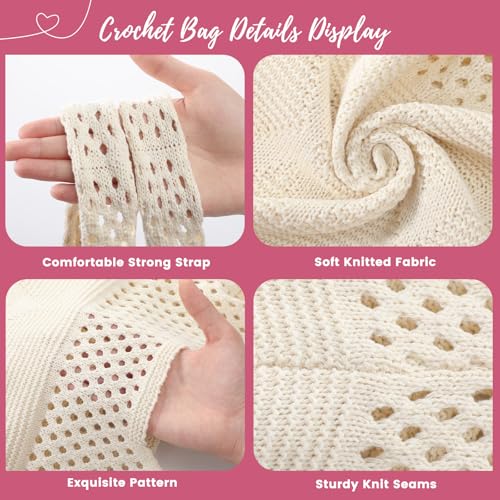 Bolsa tote de crochet Pleneal para mujer miniatura 5