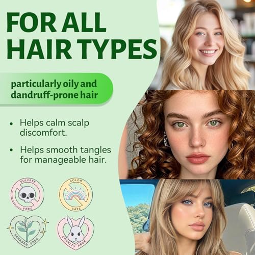 Image of Luseta Tea Tree Mint Shampoo and Conditioner for Hair Cleaning, Clarifying | with Lavender, Tea Tree & Peppermint Oil, Soothe the Scalp, Refreshing Feel, Hydrating for Women and Men, 16.8oz*2