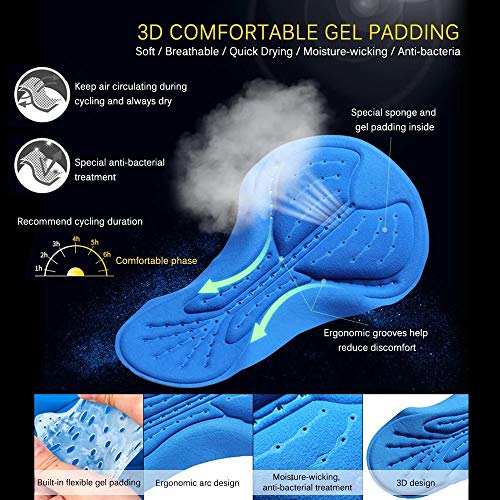 Calzas ciclistas para hombre con gel reflectante miniatura 6