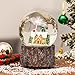 Glass Snow Globe Polystone Musical Water Globe with Christmas House